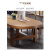 中伟（ZHONGWEI）实木会议桌简约长条桌大板桌椭圆形办公桌工作台5cm厚 3.2米+10椅