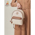 稻草人（MEXICAN）双肩包女时尚简约撞色小众旅行书包感大学生通勤背包 米白配棕