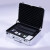 海柯帝 铝镁合金手提箱 工具箱密码锁保险箱精密设备仪器箱商务公文包收纳箱 白色15寸370*270*155mm
