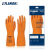 兰浪耐酸碱手套橡胶耐酸碱防化手套实验室清洁工业劳保手套 1双兰浪SR200型橡胶手套长度33厘米 XL
