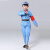 谋福 演出服志表演服 长征合唱服装 蓝色红军长袖套装 180cm 