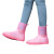 尔苗 雨鞋套 雨天防水鞋套 防滑加厚耐磨成人硅胶鞋套高筒粉色