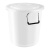 庄太太 【280L白色带盖】大号塑料桶 圆形收纳桶大容量水桶酒店厨房工业环卫物业垃圾桶