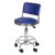 冰禹 员工凳工作凳 靠背旋转升降椅车间实验室凳 BYS-172 蓝色靠背轮子款(需自行安装)