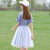 AYfsis官方少女夏装连衣裙新款韩版宽松中学生小个子15岁16岁裙子女夏季 紫色 S