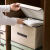旭杉斯后备箱收纳箱车载储物箱收纳箱家用神器收纳柜折叠式收纳袋整理箱 小号丨米白收纳箱(25*19*16)