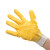 Rockwell劳保手套耐磨工作防护手套黄色丁腈涂层涂胶防水耐油胶皮DY1005 1双装 L