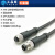 RJ45转M8工业以太网线M8转M12兼容 4芯网线ZK1090-3131-0002 M8 公头转母头动力线 0.5m