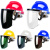 工孚 安全帽式支架面屏面罩防护冲击头戴式焊帽 单位：套 【黄】安全帽+支架+黑屏 
