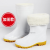 耐磨高筒棉靴白色食品靴 耐油耐酸食品厂厨房保暖雨靴EVA胶鞋工业品 高度30cm左右：白色牛筋底-加绒款 42