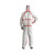 3M 4565白色带帽红色胶条连体防护服 防尘液态化学品喷洒实验室工业清洁作业 L 10件套