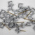 海斯迪克 塑料胀塞胶塞石膏板膨胀管 空心砖螺丝HKQS-44 灰色蝴蝶型带螺钉（100套） 