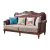 唐鹿美式实木沙发木质小户型现代简约可拆洗沙发高端精致客厅组合家具 单人位