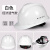 御舵国标ABS安全帽加厚透气 施工建筑工程头盔男电工定制logo印字 国标经济透气V型-10个装白色