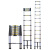 JGY2465 梯子 铝合金梯子 竹节梯伸缩梯子加厚工程梯子伸缩梯 13 单面梯4.4米