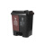 ABDT 双桶分类垃圾桶带盖大号干湿脚踏商用二合一公共场合可回收3 40L双桶(咖啡加黑)颜色备注 (送