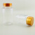 赫思迪格 透明塑料瓶 实验室PET广口密封瓶分装瓶 UV盖塑料瓶 金盖圆形100ml(20个) HHW-265