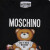 莫斯奇诺（MOSCHINO）/莫斯奇诺  女士Double Smiley平纹针织T恤 黑色 38