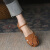 BVFNLEE罗马风文艺编织镂空包头凉鞋女粗跟2024夏软皮棕色中跟高跟猪笼鞋 棕色(跟高4.5cm) 34