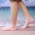 侧至柒全脚保湿防开裂硅胶袜男女护脚套防足后跟干裂保护套脚膜套沙滩袜 粉色S码32-34