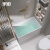 果敢 北欧简约独立式薄边亚克力小卫生间深泡日式浴缸025 有座：全白缸 1米