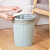 厨房塑料垃圾桶卫生间厕所大号简约客厅卧室办公室压圈废纸篓 蓝色小号镂空款
