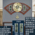 凯琴（kaiqin） 新中式实木扇形挂钟双显日历万年历挂表客厅餐厅大气时钟铜钟表 大号6280鲍鱼贝壳表盘 1cm 自动对时电波机芯（保10年）