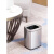 GNF不锈钢方形垃圾桶无盖双层30L大号家庭用厨房卧室办公室 6升砂钢升级版