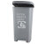 昊鹰 废物垃圾桶脚踏带盖塑料垃圾箱 实验室废物回收箱污物桶 灰色50L