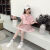 奈克梅西女童夏季套装适合4-16岁小女生穿的韩版学院风短袖+格子百褶裙儿 粉红色套装 110 【适合身高100-110厘米】