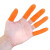 伏兴 一次性乳胶手指套 防滑劳保指套防护指套 橘色麻点-29大号 100只装