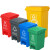 冰禹 BY-7549 分类连体塑料垃圾桶 脚踏脚踩式连体塑料桶垃圾箱 灰色30L其他垃圾