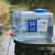 户外水桶塑料PC饮用纯净矿泉水桶车载储水箱带龙头装水桶 18升带孔盖+延长管+防尘塞
