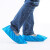 一次性鞋套超厚防滑耐磨防水家用室内蓝绿色无纺布脚套 蓝色塑料薄款PE防水鞋套2000只 均码