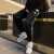 ADIDAS阿迪达斯男裤夏季新款跑步健身训练运动裤舒适透气束脚休闲长裤子 GK8995/针织直筒/三条纹 L