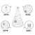 磨口三角烧瓶具标口三角瓶标准磨口锥形瓶三角摇瓶19%2324%2329%2 150ml/19%23