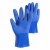 铁平tp-11910 PVC耐油浸塑磨砂手掌劳保防护手套 5双起  定制 蓝色 均码 