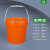 加厚腌菜桶塑料正方形桶带盖长方形桶带提手圆桶20L大口桶运输桶 3L-圆形桶