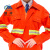 魅祥 长袖带反光条工作服 橙色环卫绿化园林清洁环保服 橙色 180CM