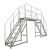 铝合金流水线过梯跨线梯工业双侧爬梯可移动平台梯子加厚防滑定制 净高1500净宽700A款