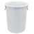 中典 FW1354 带盖金属提手大水桶 工业环卫物业垃圾桶 36L白色
