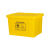 100升80升黄色医疗周转箱加厚利器盒塑料医院诊所垃圾箱 80升医疗周转箱-新款 加厚