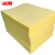 冰禹 BYQ-715 工业吸油棉（100片) 吸油片 强力清洁吸油垫擦拭布 黄色40cm*50cm*3mm