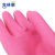 克林莱进口天然橡胶手套加厚款保洁防护清洁中号M码红色加厚款