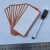 澳颜莱档案柜标签贴 可擦写磁性标签牌材料卡白板标识卡仓库标识牌分区 橙色白底10个(5*10厘米) 白板笔