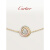 卡地亚（Cartier）Trinity系列 玫瑰金黄金白金镶钻 三环三色金手链 三色金钻石 17-18cm