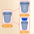 大号灰色垃圾桶熟胶加厚带盖无盖其他垃圾特大容量污物桶 160K灰色有盖