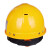 同固 一盾带护目镜安全帽工地男领导建筑工程国标ABS施工加厚夏季透气头盔定制 LLS-18A护目款 黄色 均码
