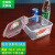炬意（JY）食品收纳盒 透明塑料密封保鲜盒 方形防水防潮可微波冷藏厨房餐饮食品饭盒圆形带饭盒 红边正方形大号2300ml：18X18X8.6cm