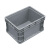 阿笛莫ADIMO 周转箱无盖 EU43230/灰色400*300*230加厚塑料物流箱汽配周转箱 收纳整理储物箱